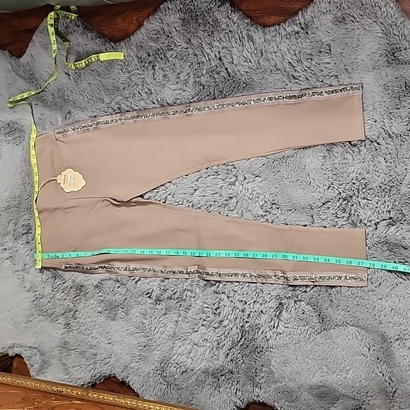 Khaki Leggings Rhinestones Sides Stripe. Size: Various - Picture 7 of 7